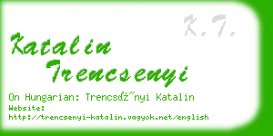 katalin trencsenyi business card